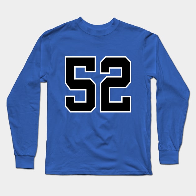 Number 52 Long Sleeve T-Shirt by colorsplash